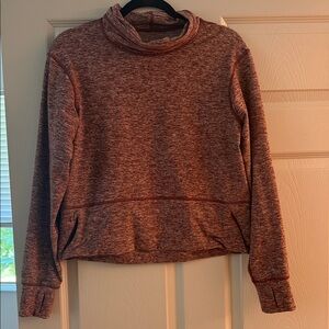 lululemon athletica Heathered Red Cowl Neck Sweater